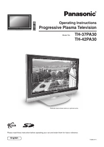 Bruksanvisning Panasonic TH-42PA30E Plasma TV