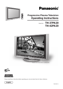 Manual Panasonic TH-37PA20B Plasma Television