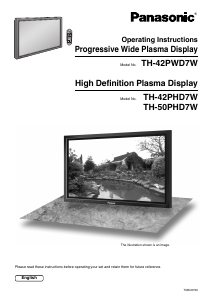 Manual Panasonic TH-42PHD7WK Plasma Television