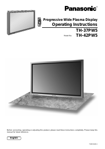 Bruksanvisning Panasonic TH-37PW5BX Plasma TV