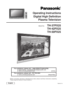 Bruksanvisning Panasonic TH-37PX25UP Plasma TV