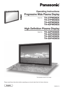 Manual Panasonic TH-42PHD8ES Plasma Television