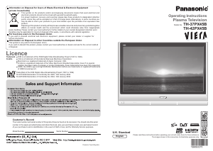 Bruksanvisning Panasonic TH-37PX45B Viera Plasma TV