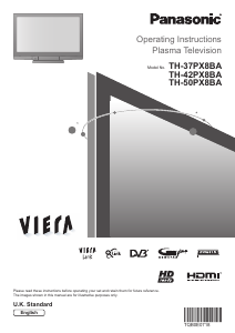 Bruksanvisning Panasonic TH-37PX8BA Viera Plasma TV