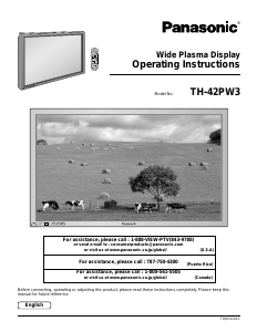 Bruksanvisning Panasonic TH-42PW3U Plasma TV
