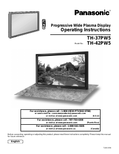 Manual Panasonic TH-37PW5UZ Plasma Television