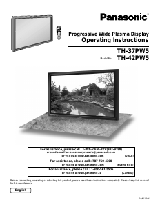 Bruksanvisning Panasonic TH-37PW5UZ Plasma TV