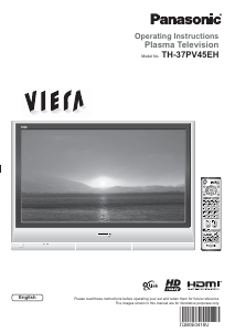Bruksanvisning Panasonic TH-37PV45EH Viera Plasma TV