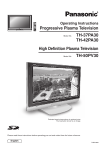 Bruksanvisning Panasonic TH-42PA30H Plasma TV