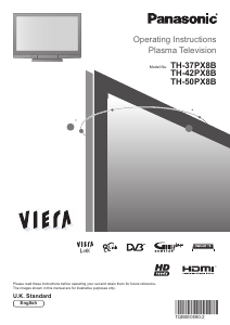 Manual Panasonic TH-37PX8B Viera Plasma Television