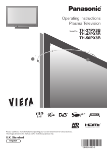 Bruksanvisning Panasonic TH-37PX8B Viera Plasma TV