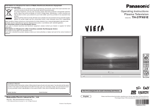 Manual Panasonic TH-37PX61E Viera Plasma Television
