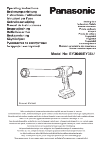 Bruksanvisning Panasonic EY3640 Fugepistol
