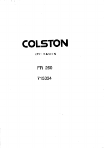 Handleiding Colston FR 260 Koelkast