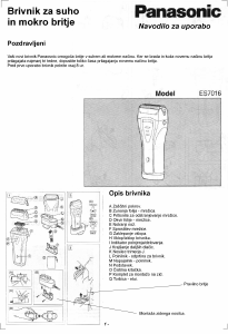 Priručnik Panasonic ES-7016E2 Brijač