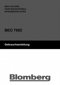 Handleiding Blomberg BEO 7002 Oven