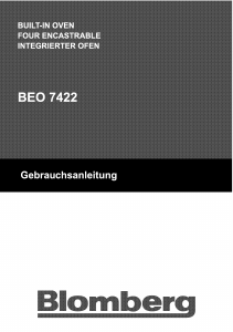 Mode d’emploi Blomberg BEO 7422 Four