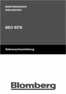 Handleiding Blomberg BEO 9576 Oven