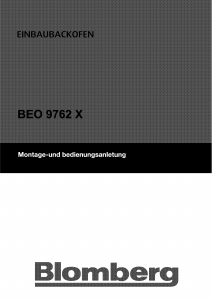 Bedienungsanleitung Blomberg BEO 9762 Backofen