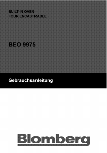 Mode d’emploi Blomberg BEO 9975 Four