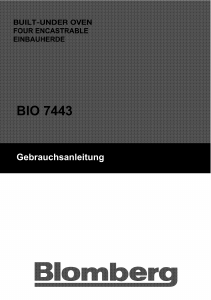 Mode d’emploi Blomberg BIO 7443 Four