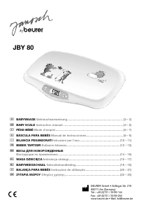 Kullanım kılavuzu Beurer JBY 80 Banyo tartısı