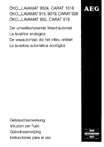 Bedienungsanleitung AEG Lavamat Carat 918 Waschmaschine