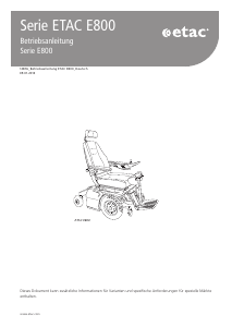 Bedienungsanleitung Etac Balder E895 Elektrorollstuhl