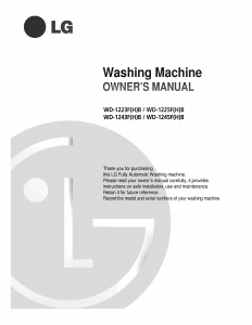 Manual LG WD-1223FB Washing Machine
