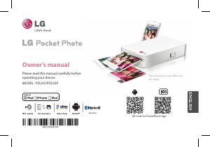 Bruksanvisning LG PD233 Pocket Photo Fotoskrivare