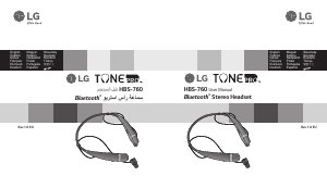 Manuál LG HBS-760 Tone Pro Sluchátková sada