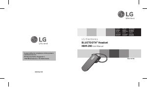 Manual LG HBM-290 Auscultador com microfone