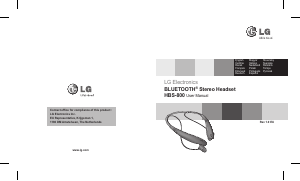 Kullanım kılavuzu LG HBS-800 Mikrofonlu kulaklık