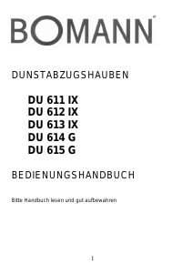 Bedienungsanleitung Bomann DU 614 G Dunstabzugshaube