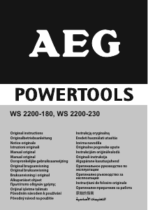 Návod AEG WS 2200-230 Uhlová brúska