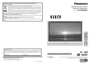 Bruksanvisning Panasonic TH-42PX62E Viera Plasma TV