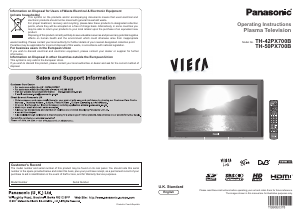 Bruksanvisning Panasonic TH-42PX700B Viera Plasma TV