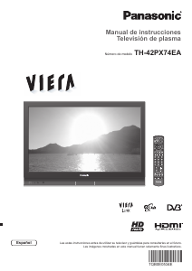 Manual de uso Panasonic TH-42PX74EA Viera Televisor de plasma