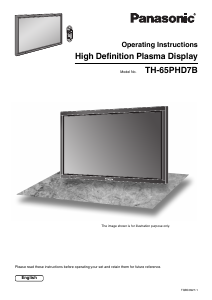 Manual Panasonic TH-65PHD7B Plasma Television