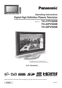 Manual Panasonic TH-50PV500B Plasma Television