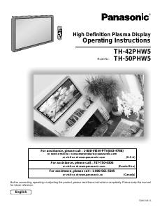 Manual Panasonic TH-50PHW5UZ Plasma Television