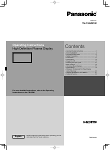 Bruksanvisning Panasonic TH-152UX1W Plasma TV