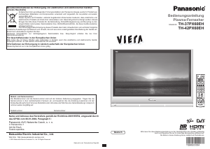 Bedienungsanleitung Panasonic TH-42PX60EH Viera Plasma fernseher