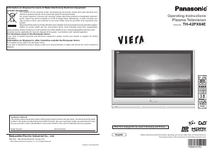 Manual Panasonic TH-42PX64E Viera Plasma Television