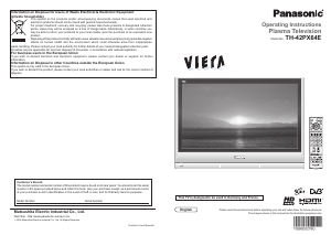 Bruksanvisning Panasonic TH-42PX64E Viera Plasma TV