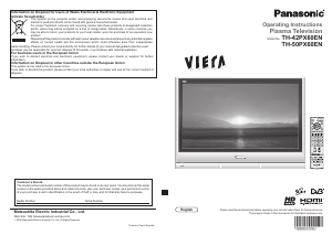 Manual Panasonic TH-42PX60EN Viera Plasma Television