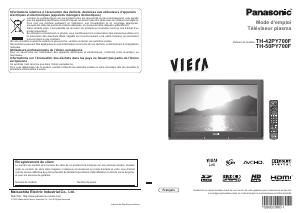 Mode d’emploi Panasonic TH-42PY700F Viera Téléviseur plasma