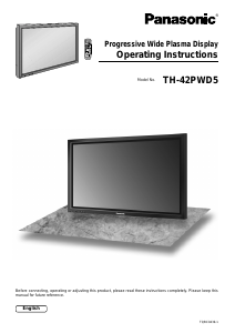 Bruksanvisning Panasonic TH-42PWD5BX Plasma TV