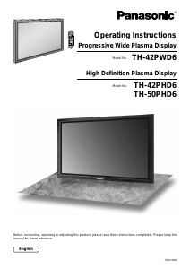 Bruksanvisning Panasonic TH-42PWD6BX Plasma TV
