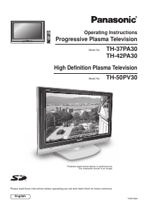 Manual Panasonic TH-50PV30H Plasma Television